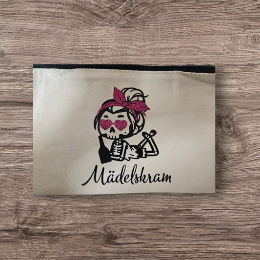 Kosmetiktasche mit Skelettgirl